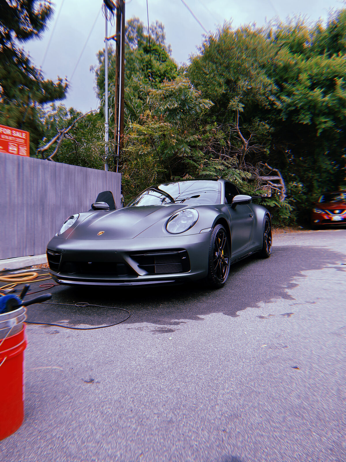 Gullwing sports car after detail